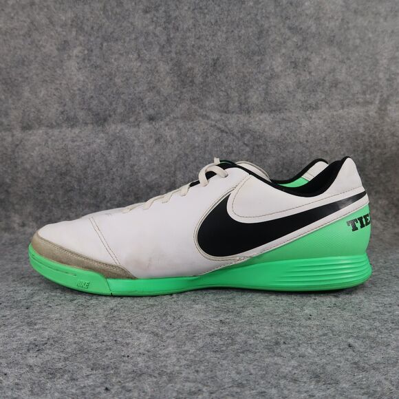 Nike Shoes Mens 13 Soccer Cleats Indoor TiempoX Athletic Leather White Green Low main image 14